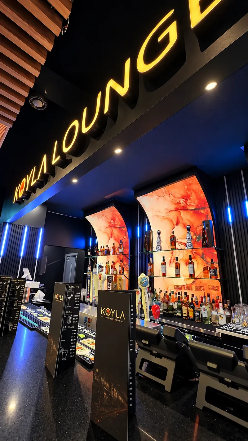 The KOYLA LOUNGE bar at night